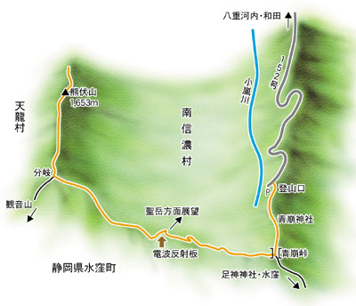 熊伏山登山マップ